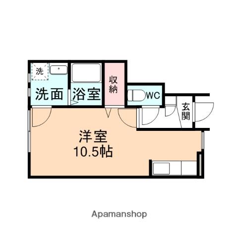 オークハウス(ワンルーム/1階)の間取り写真