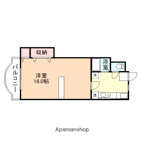 ラフィネ清水1号館(1K/4階)の間取り写真