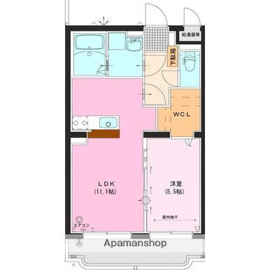 シンフォニー石坂Ⅱ(1LDK/2階)の間取り写真