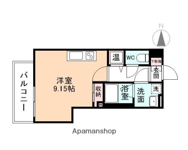 ファースト・レーベン大手町ANNEX(ワンルーム/2階)の間取り写真