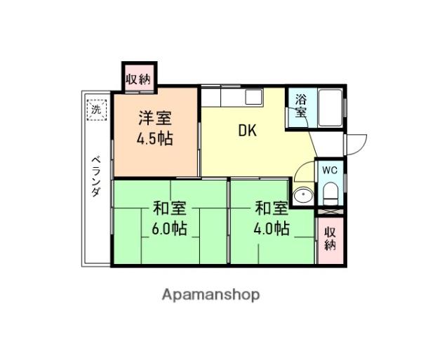コーポさくら(3DK/1階)の間取り写真