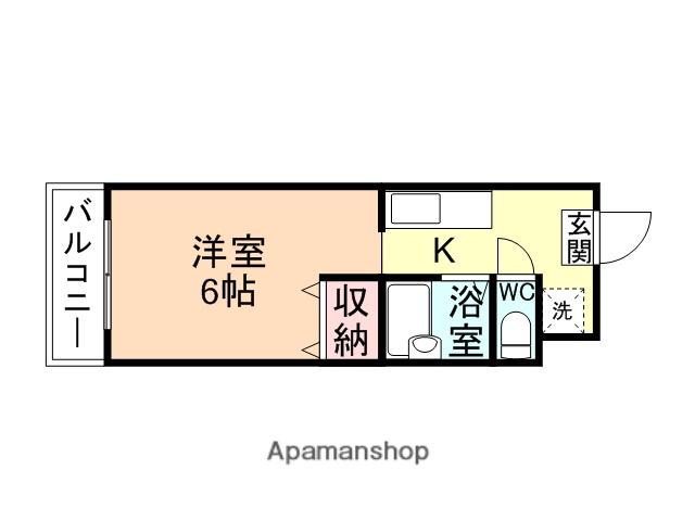シャトルフジナガⅠ(ワンルーム/2階)の間取り写真