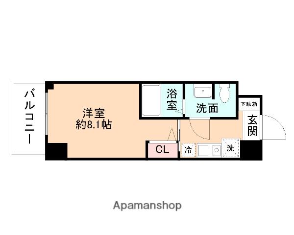 カレッジコート富山大学前(ワンルーム/5階)の間取り写真