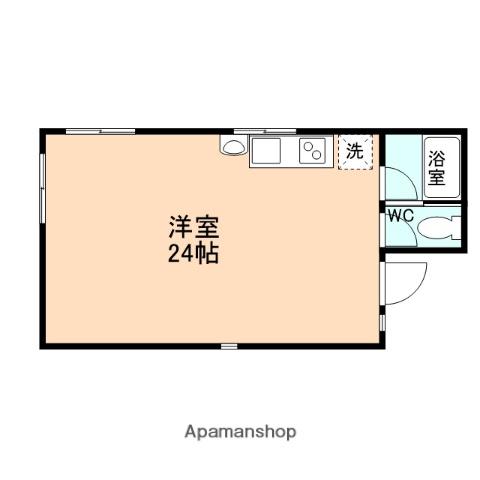 ハートイン布瀬(ワンルーム/4階)の間取り写真