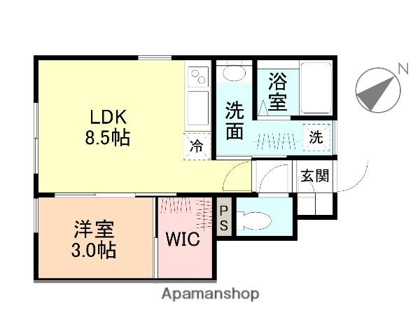 CHATONⅡ(1LDK/1階)の間取り写真