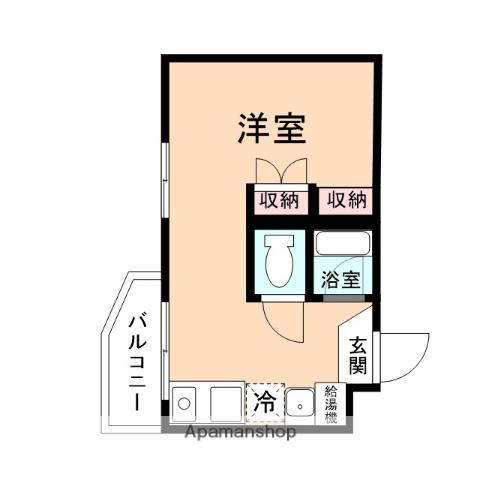 ベンベデール Ⅱ(ワンルーム/2階)の間取り写真