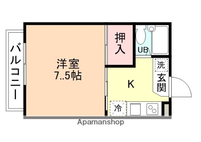 グリーンハイツ堀(1K/2階)の間取り写真