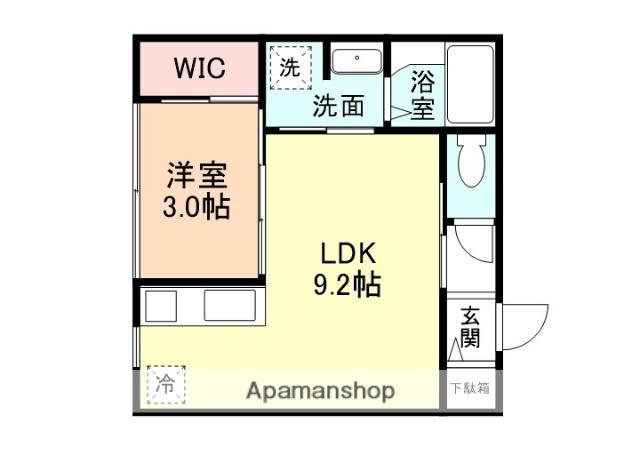 INTEGRAL RIO(1LDK/1階)の間取り写真