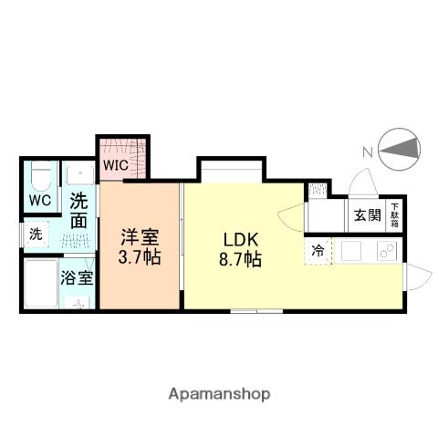 STORY 841(1LDK/1階)の間取り写真
