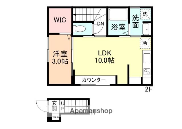 INTEGRAL LOTUS(1LDK/2階)の間取り写真