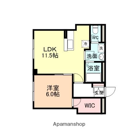 ウィンクいしがねⅠ(1LDK/1階)の間取り写真