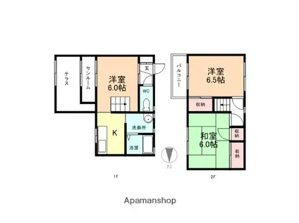 クローネ下赤江(2LDK)の間取り写真