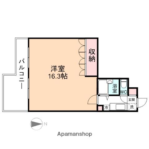 ジョイナス上袋(1K/2階)の間取り写真