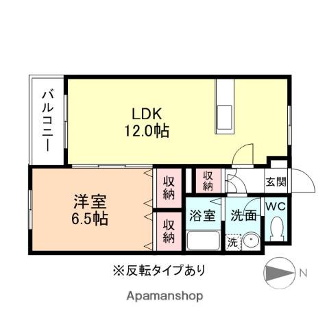 ドリーム・イーストD棟(1LDK/1階)の間取り写真