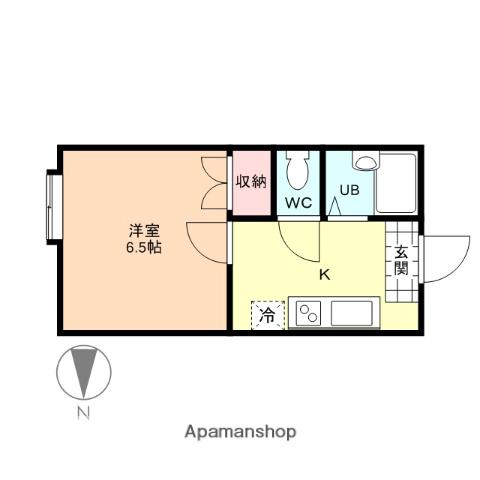 セルーラ呉羽駅前(1K/2階)の間取り写真