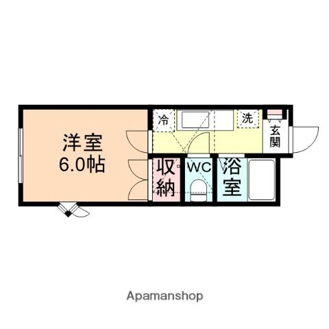 セサミ赤田(1K/1階)の間取り写真