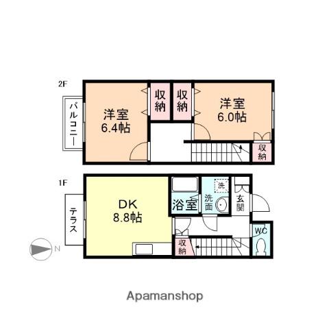 メゾンＫ＆М　Ⅱ(2DK)の間取り写真