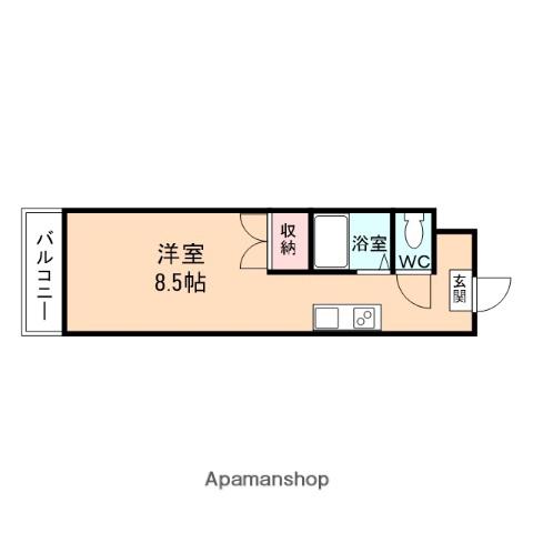 フラットセガワⅡ(ワンルーム/1階)の間取り写真