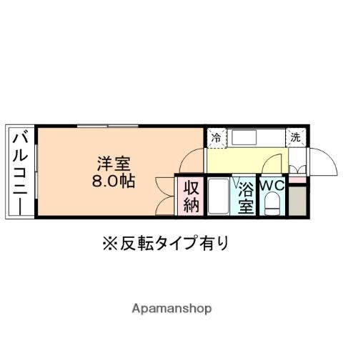 スターコート神通(1K/1階)の間取り写真