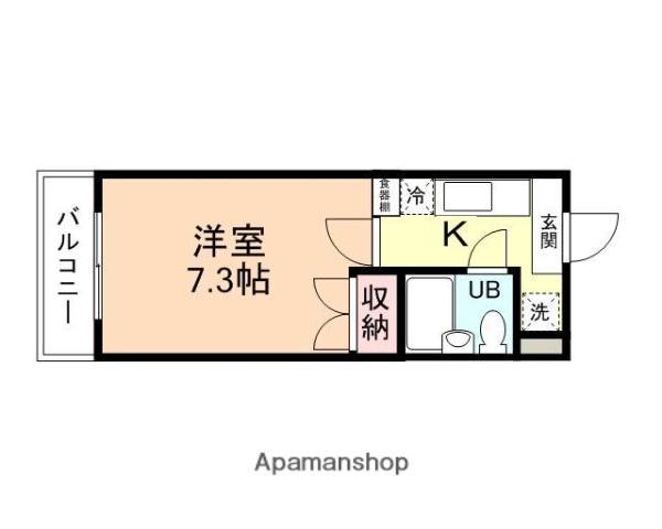 コーポレーション泉町(1K/2階)の間取り写真