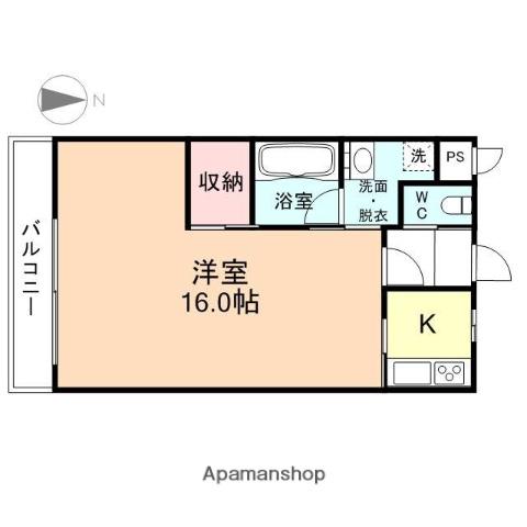 フォーチュニットハウス(1K/1階)の間取り写真