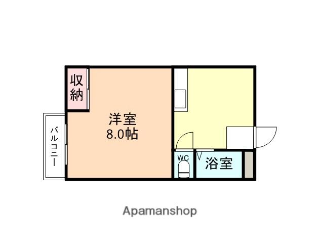 富山地鉄富山港線 下奥井駅 徒歩24分 2階建 築29年(1DK/2階)の間取り写真