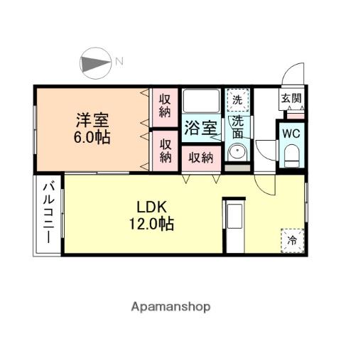ラフォーレ1号館(1LDK/3階)の間取り写真