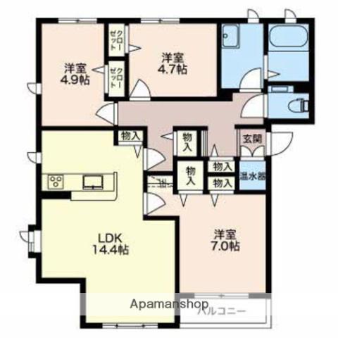 ヴィブレオリーブアベニュー(3LDK/2階)の間取り写真