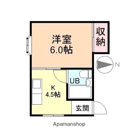 メゾン奥田本町(1K/2階)の間取り写真