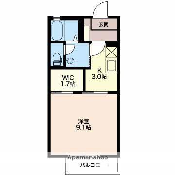 リジュールオオタ B棟(1K/2階)の間取り写真