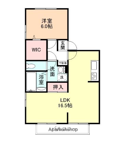 ファミール上赤江(2DK/1階)の間取り写真