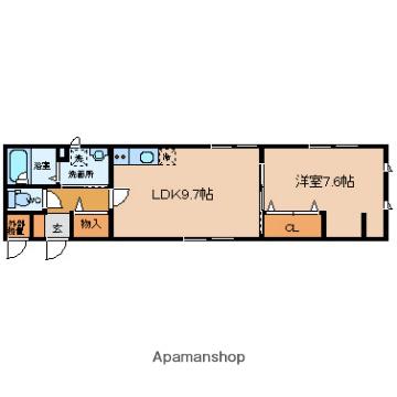 ALBA GRANDE(1LDK/2階)の間取り写真