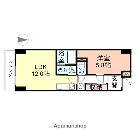サクラーレ(1LDK/4階)の間取り写真