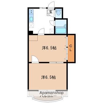 ラフィネ清水1号館(2K/3階)の間取り写真