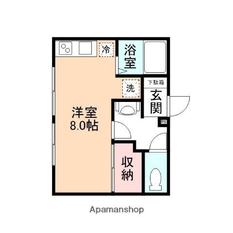 第一アパート(ワンルーム/1階)の間取り写真