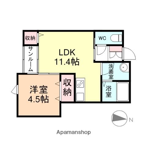 エストレラ A(1LDK/1階)の間取り写真