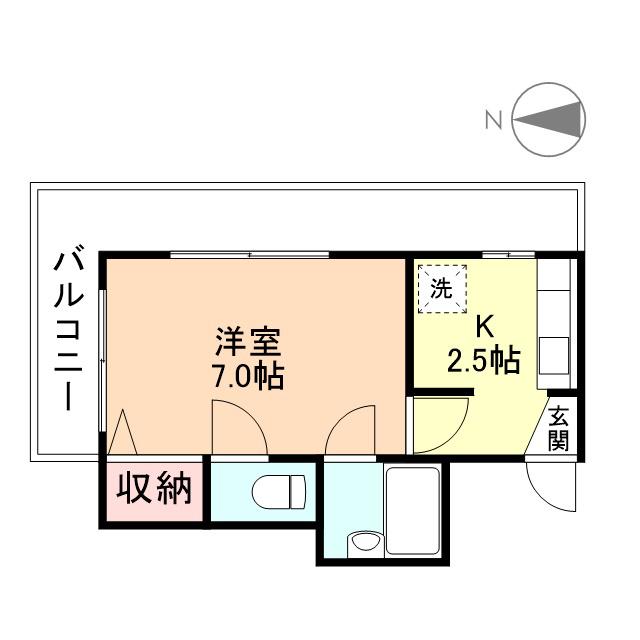サークルパレス元町(1K/3階)の間取り写真