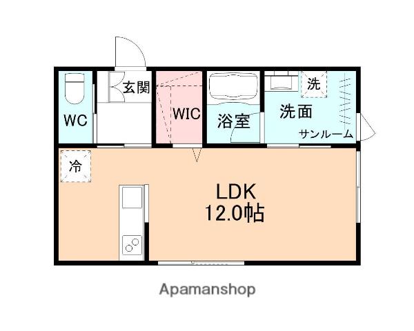COMFORT SWALLOW(ワンルーム/1階)の間取り写真