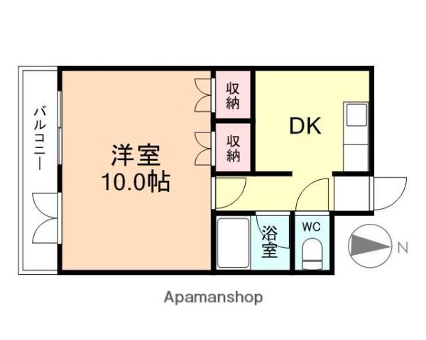 コーエイハイツ(1K/2階)の間取り写真
