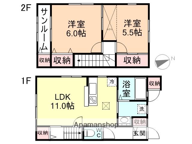 ファイン豊田Ｂ棟(2LDK)の間取り写真