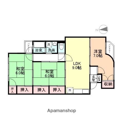 サンローラン248(3LDK/1階)の間取り写真
