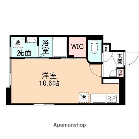 INTEGRAL山室(ワンルーム/2階)の間取り写真