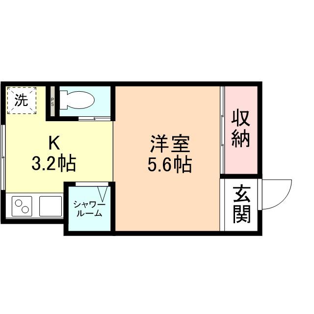 フィオーレ(ワンルーム/2階)の間取り写真