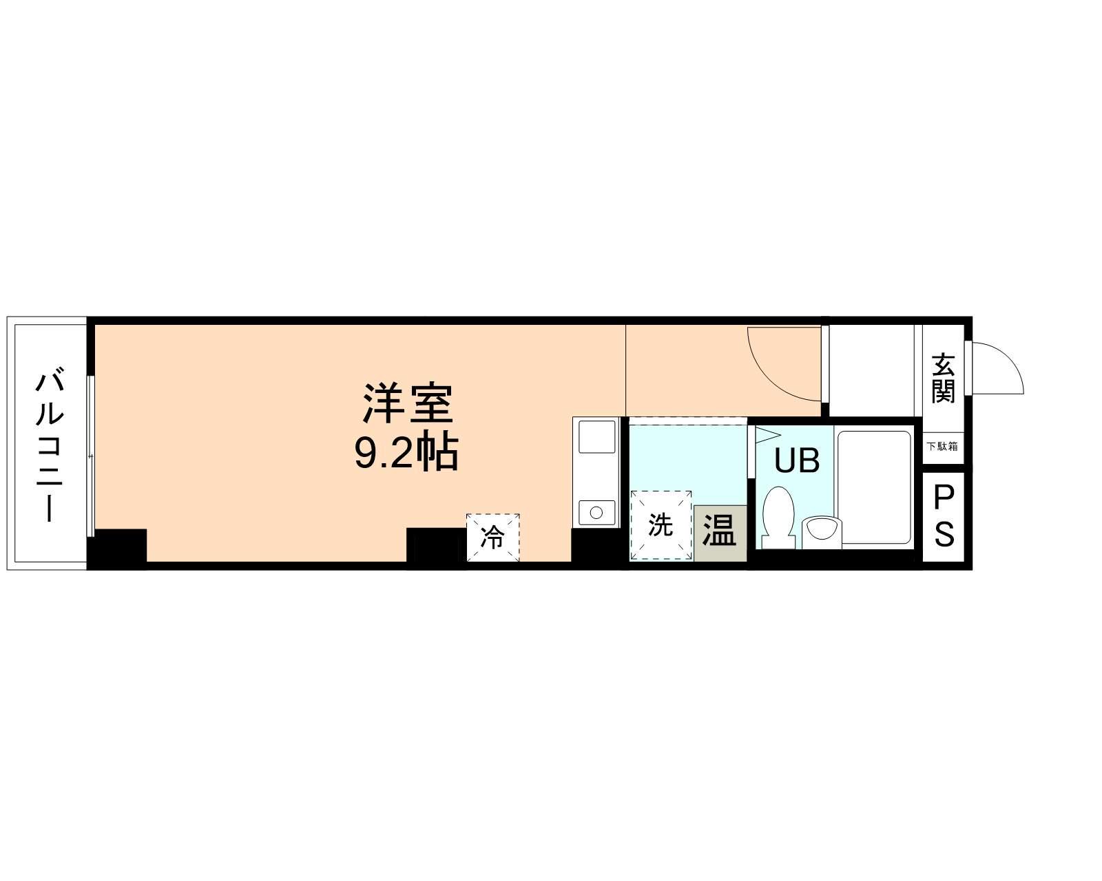 LUSSO光陽(ワンルーム/3階)の間取り写真