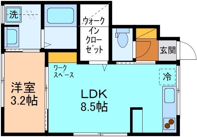 INTEGRAL FOREST(1LDK/1階)の間取り写真
