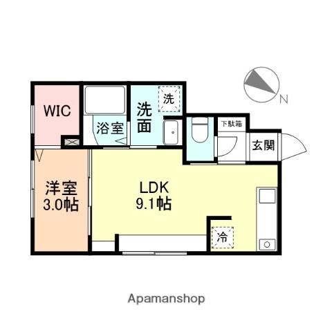 INTEGRAL BLOOM速星(1LDK/1階)の間取り写真
