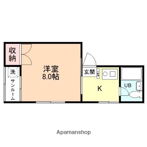 コートイング(1K/2階)の間取り写真