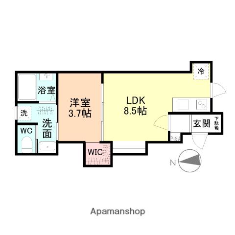 STORY 841(1LDK/1階)の間取り写真