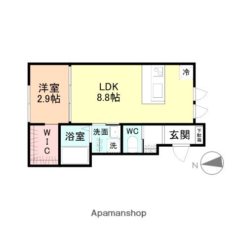 STORY 841(1LDK/1階)の間取り写真