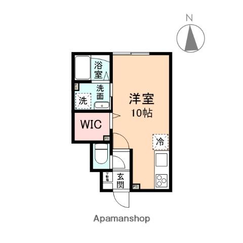 EDGEMOMENT婦中(ワンルーム/1階)の間取り写真